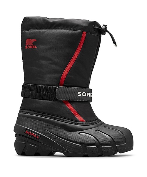 SOREL 子ども用スノーブーツ ブラック/レッド　20cm Amazon | [ソレル] KIDS チルドレンスノーコマンダー NC1960