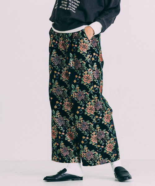 Freada（フリーダ） パンツ 花ジャガードワイドパンツ レディース