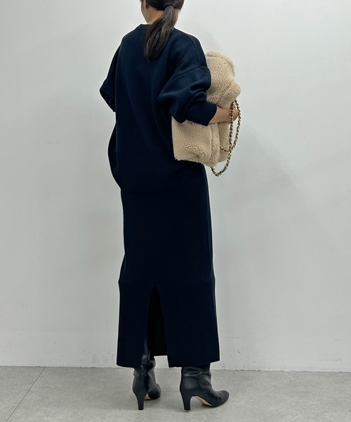 「LOUNGEDRESS」 長袖ニット FREE ネイビー レディース_画像5