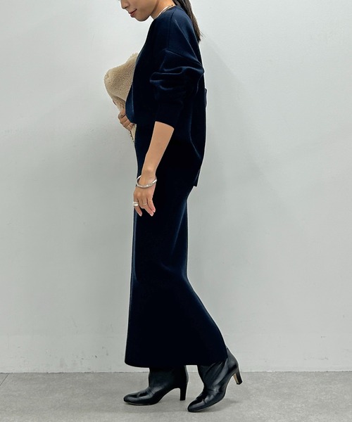 「LOUNGEDRESS」 長袖ニット FREE ネイビー レディース_画像6