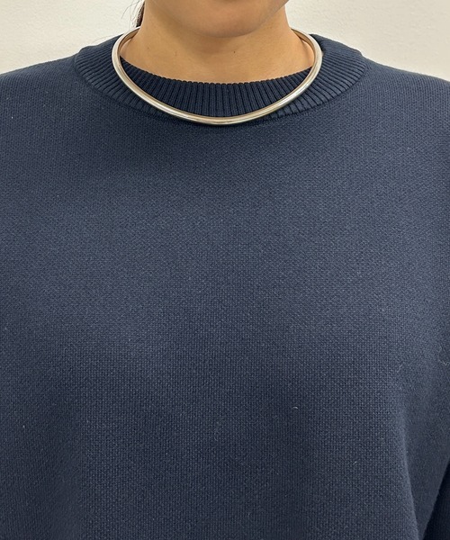「LOUNGEDRESS」 長袖ニット FREE ネイビー レディース_画像7