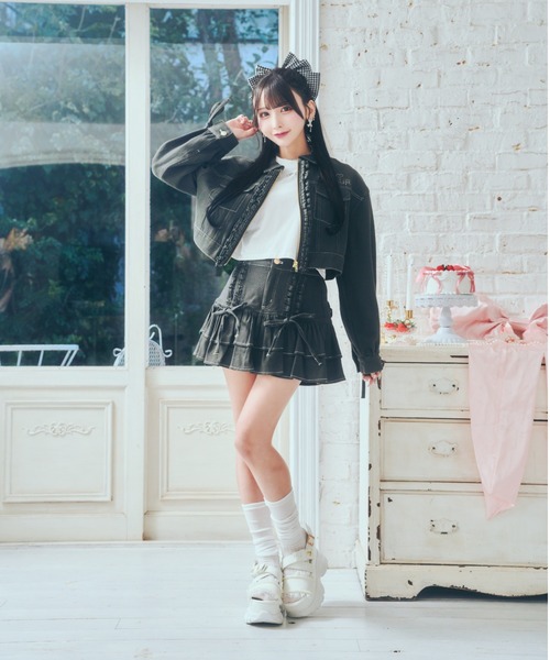 み*ん様 リメイクデニム　巻きスカート風フリルスカート MADISONBLUE(マディソンブルー)｜5POCKET REMAKE FRILL SK DENIM 5