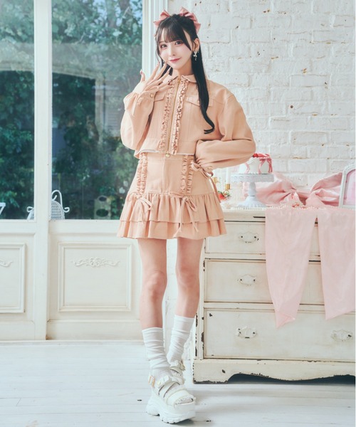 ReAmour デニムスカート デニムフリルスカート : ZOZOTOWN Yahoo!店