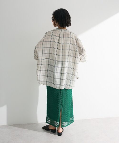 「Green Parks」 「chocol raffine robe」半袖シャツ FREE グリーン レディース_画像4
