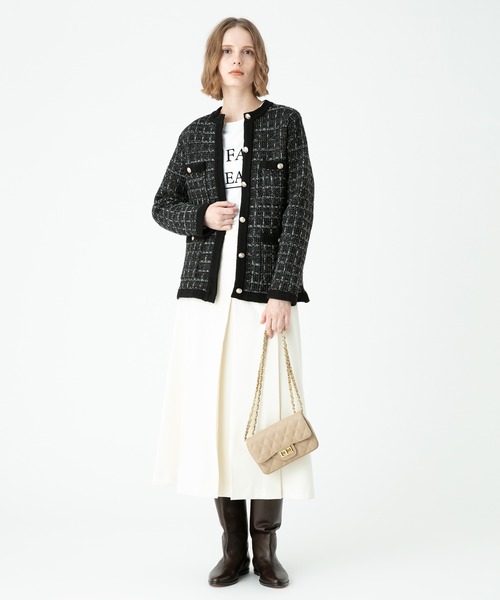 allureville（アルアバイル） ツイードジャケット 2 ブラック