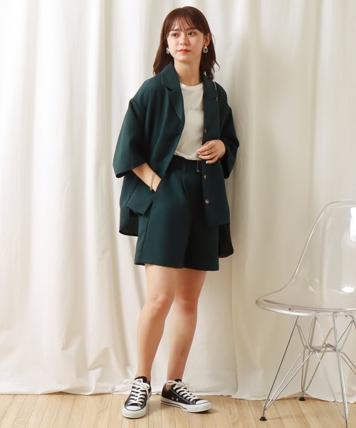 「libelle more」 セットアップ M チャコールグレー レディース_画像3