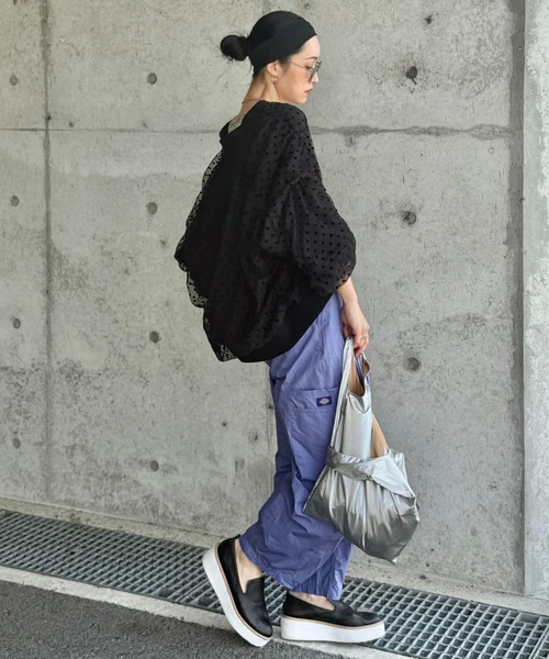 deux amour ブルゾン アウター ドットシアーブルゾン レディース