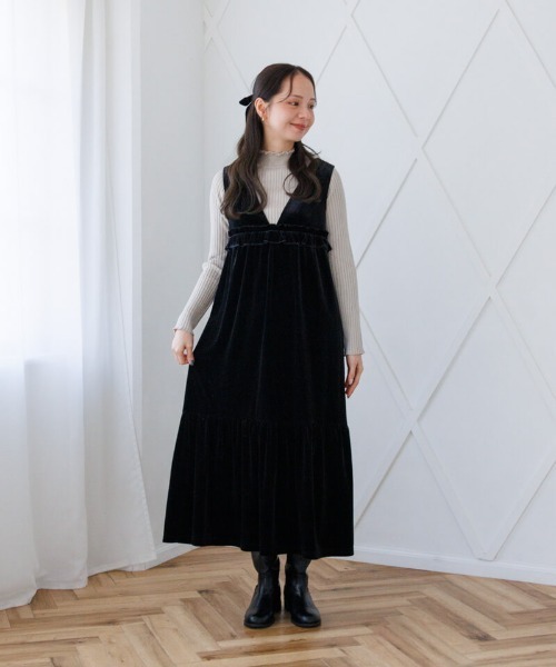 flower ワンピース チャーミングベロアワンピース : ZOZOTOWN Yahoo!店