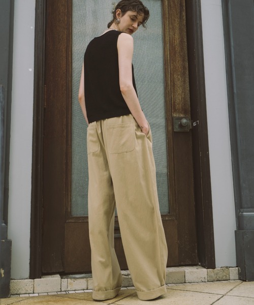 「HANNE」 ノースリーブニット FREE ブラック レディース_画像5