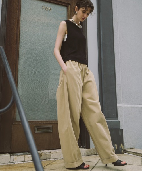 「HANNE」 ノースリーブニット FREE ブラック レディース_画像6