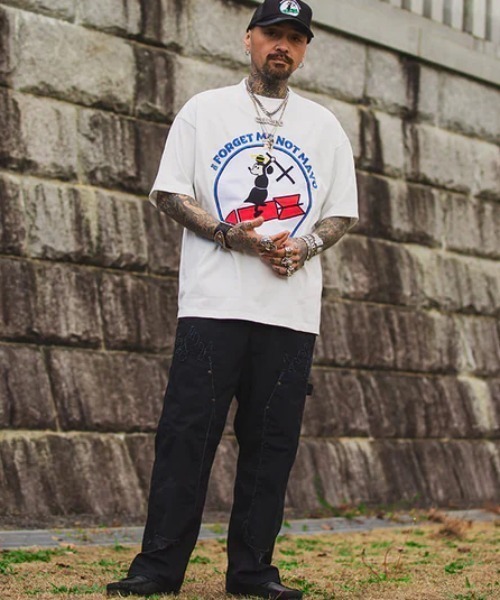 「ROYAL FLASH」 「MAYO」半袖Tシャツ L ホワイト メンズ_画像2