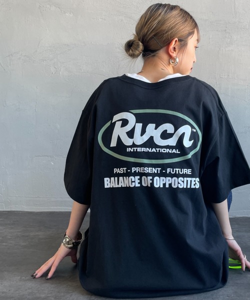 「RVCA」 半袖Tシャツ L ブラック レディース_画像4