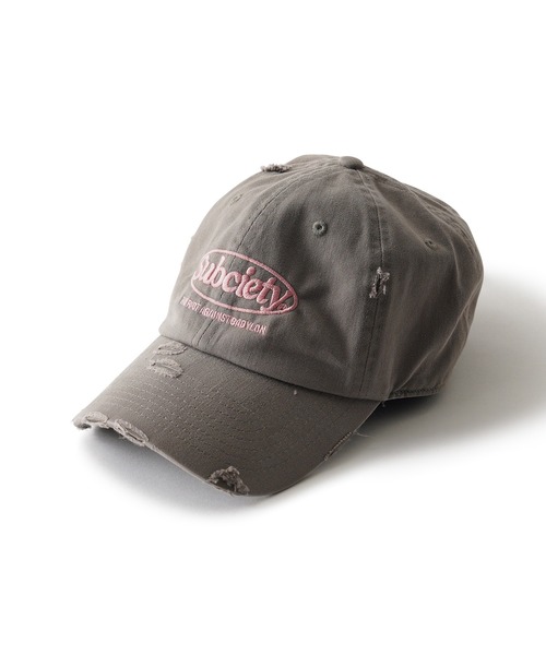 Subciety（サブサエティ） キャップ 帽子 Damaged low cap メンズ