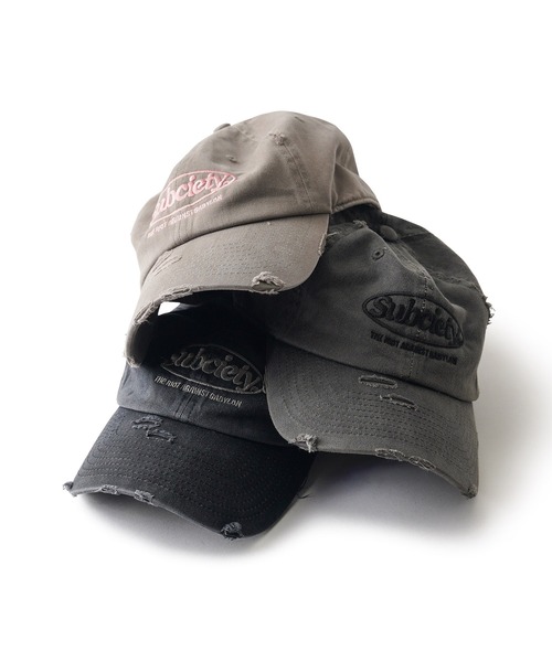 Subciety（サブサエティ） キャップ 帽子 Damaged low cap メンズ