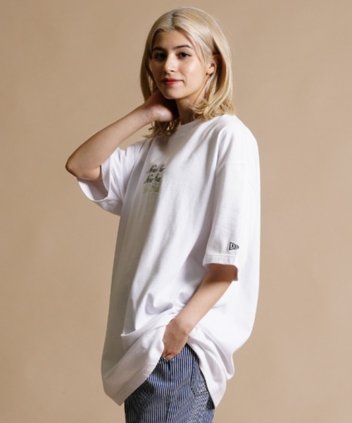 「NEW ERA」 半袖Tシャツ X-LARGE ブラック レディース_画像4