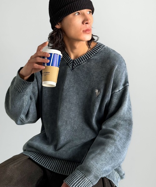 Classical Origin セーター ニット 「垢抜け確定。」綿100％刺繍入り