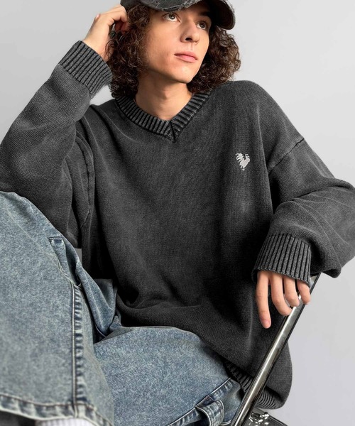 Classical Origin セーター ニット 「垢抜け確定。」綿100％刺繍入り