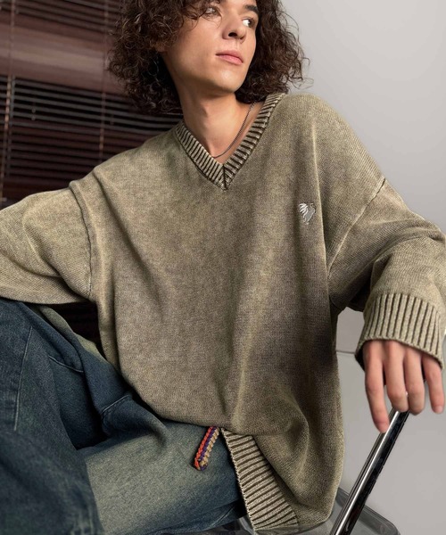 Classical Origin セーター ニット 「垢抜け確定。」綿100％刺繍入り