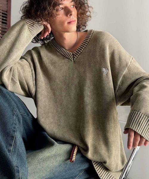 Classical Origin セーター ニット 「垢抜け確定。」綿100％刺繍入り