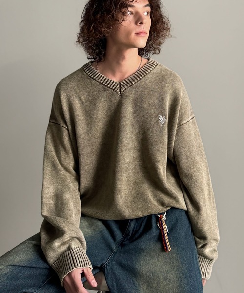 Classical Origin セーター ニット 「垢抜け確定。」綿100％刺繍入り