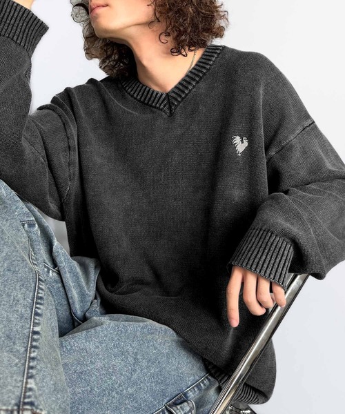 vintageFENDI ロゴパターン 長袖ニットセーター Classical Origin セーター ニット 「垢抜け確定。」綿100％刺繍入り