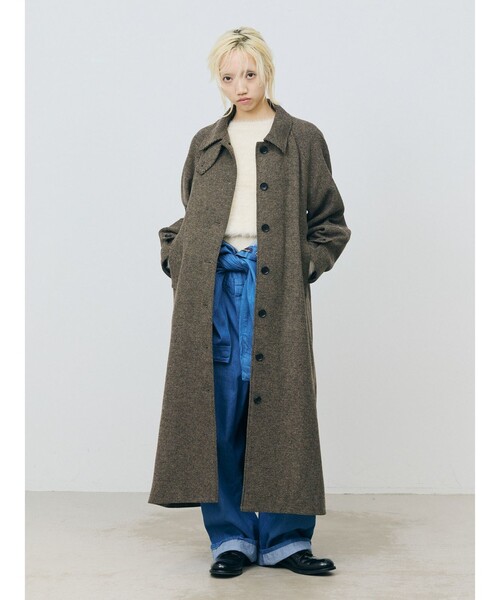 マーマーマー　バルマカーン コート　ステンカラー トレンチ ミズイロインド マーマーマー バルマカーン コート ステンカラー トレンチ ミズイロインド