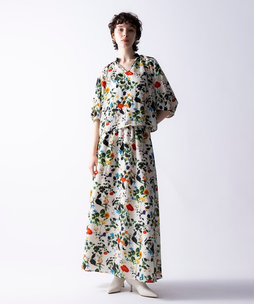 「NOISE MAKER」 フレアスカート 38 オフホワイト レディース_画像2