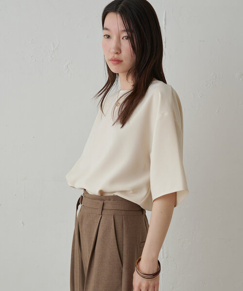 「LOUNGEDRESS」 7分袖ブラウス FREE オフホワイト レディース_画像7