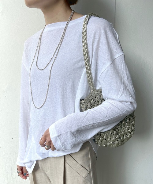 「SHENERY」 長袖カットソー FREE オフホワイト レディース_画像6