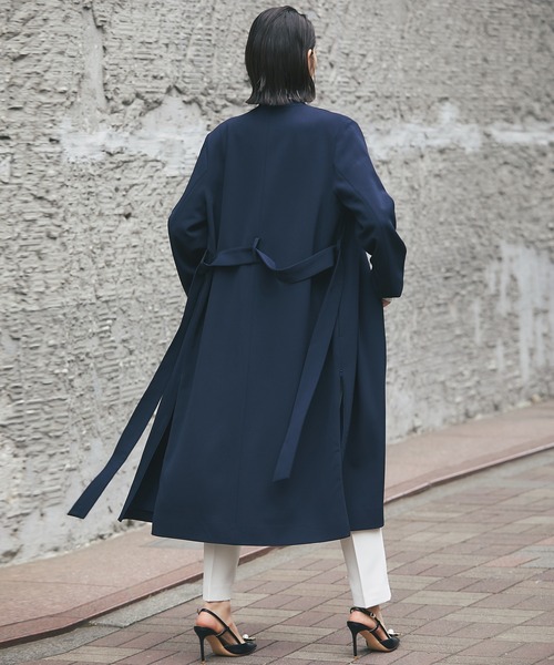 「SMILE ORCHID」 ノーカラーコート M ブラック レディース_画像3