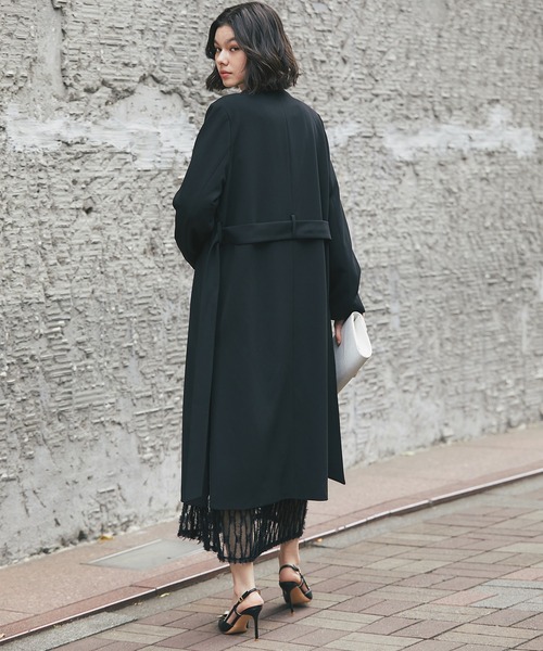 「SMILE ORCHID」 ノーカラーコート M ブラック レディース_画像9