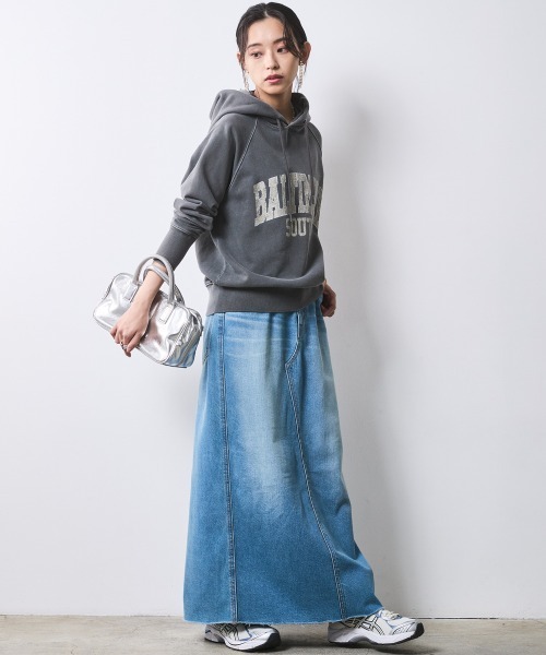 「CHIC STYLE」 デニムスカート M ライトブルー レディース_画像9