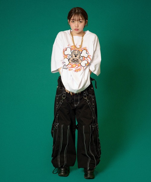「GALFY」 半袖Tシャツ L グレイッシュベージュ メンズ_画像3