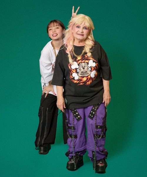 「GALFY」 半袖Tシャツ L グレイッシュベージュ メンズ_画像5