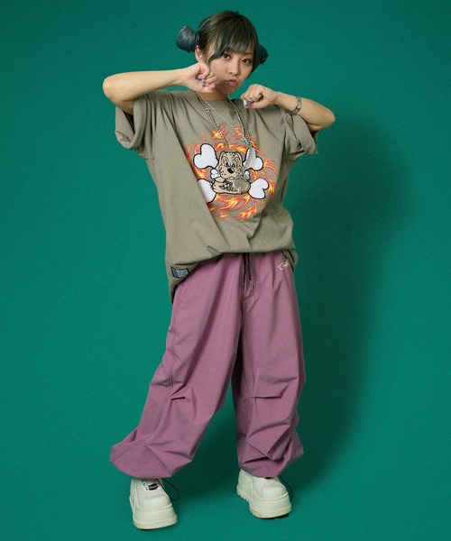 「GALFY」 半袖Tシャツ L グレイッシュベージュ メンズ_画像9