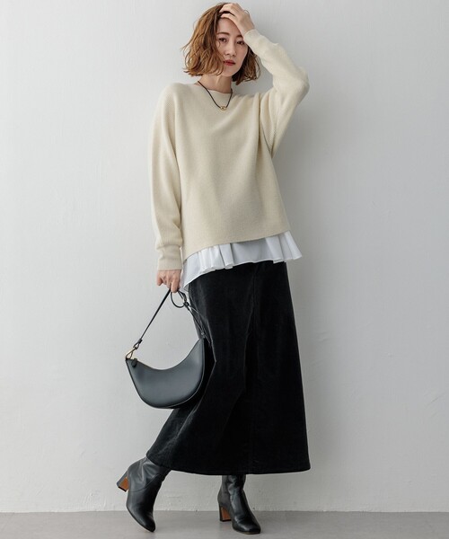 「23区」 長袖ニット 46 ブルー レディース_画像3