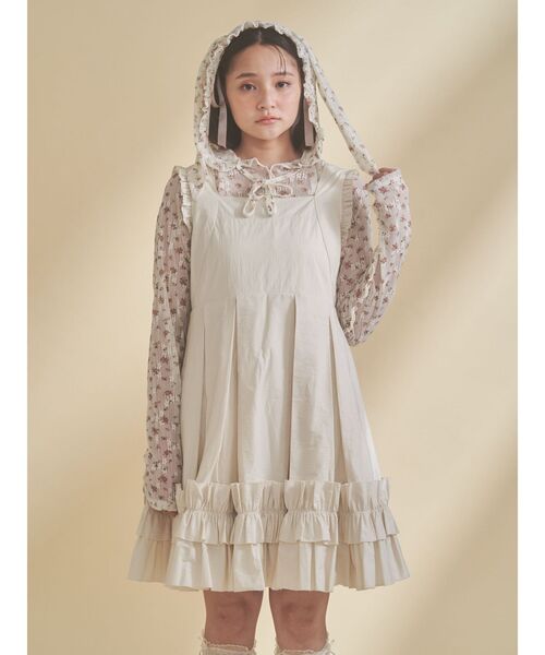 トップス merryjenny rabbit lace knit tops merry jenny（メリージェニー） tシャツ rabbitレースフードtops