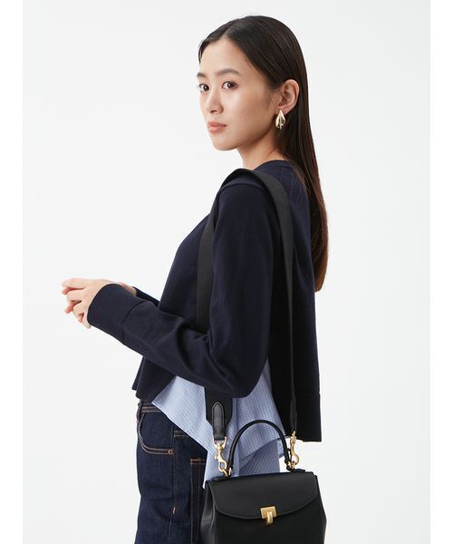 MILAOWEN ミラオーエン カシミヤコットンストライプドッキングニット Mila Owen（ミラオーウェン） ニット セーター カシミヤコットン