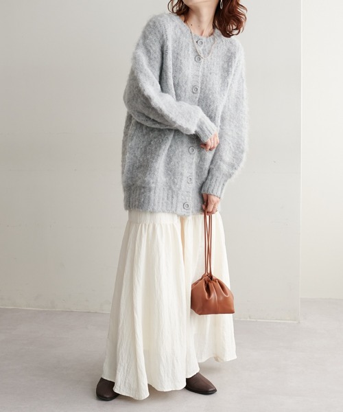 「DISCOAT」 ニットカーディガン FREE グリーン レディース_画像5