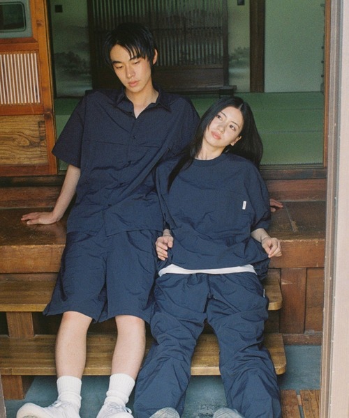 「BROKEN BASE」 イージーパンツ MEDIUM ネイビー メンズ_画像2