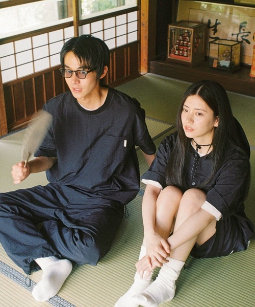 「BROKEN BASE」 イージーパンツ MEDIUM ネイビー メンズ_画像3