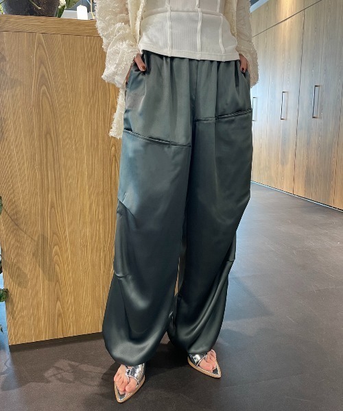 「AIC.」 パンツ FREE グリーン レディース_画像2