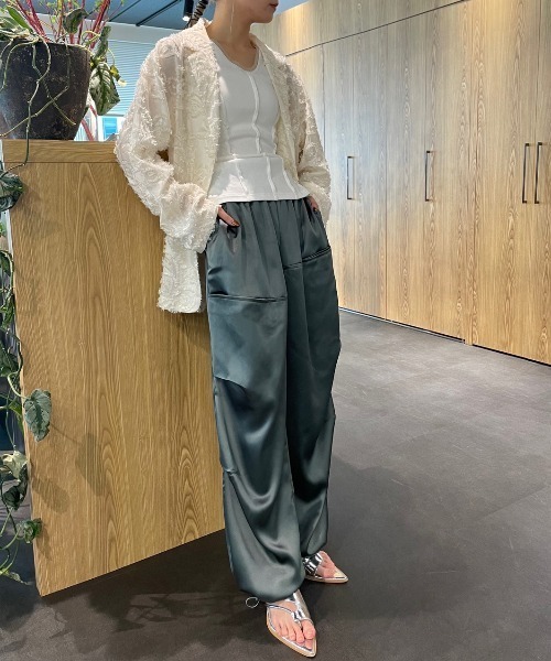 「AIC.」 パンツ FREE グリーン レディース_画像4