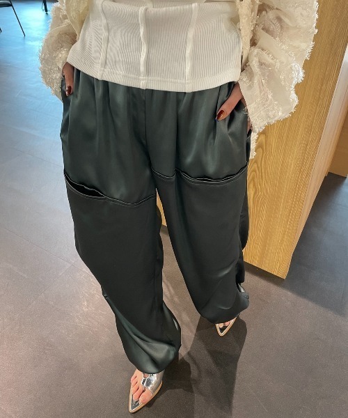 「AIC.」 パンツ FREE グリーン レディース_画像8