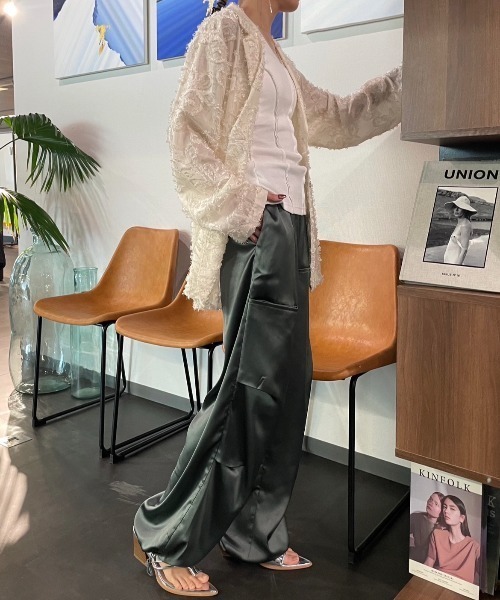 「AIC.」 パンツ FREE グリーン レディース_画像9