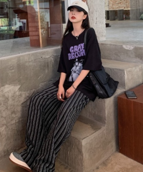 「MGV」 半袖Tシャツ X-LARGE ブラック レディース_画像4