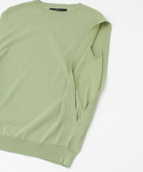 「KBF+」 ノースリーブニット ONE ブラック レディース_画像6