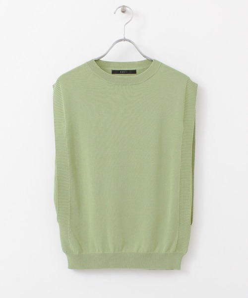 「KBF+」 ノースリーブニット ONE ブラック レディース_画像7