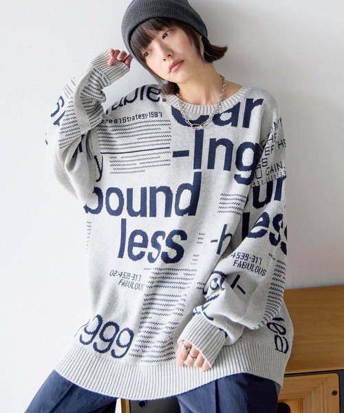 PBLIM ニット セーター 「UNISEX」マガジンジャガードニット