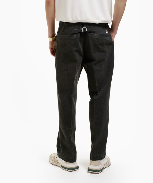 LACOSTE（ラコステ） ワイドパンツ ジーンズ センタープレスエフェクト